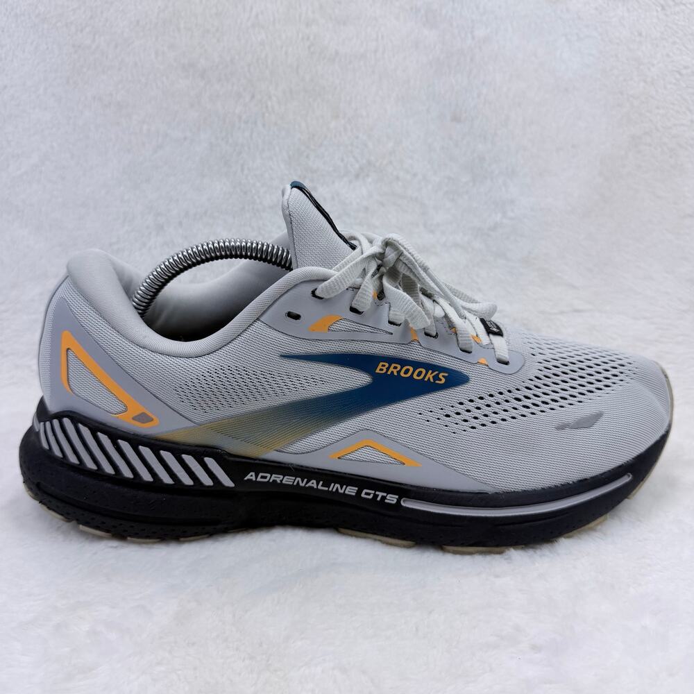 Brooks Adrenaline GTS 23 GTX Mens Running Shoes Oyster Mushroom Orange Blue 11